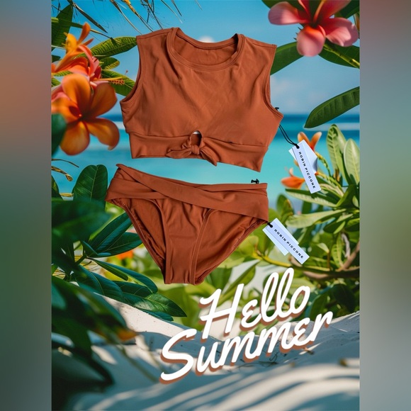 Robin Piccone two-piece bikini Ava Burnt Orange - Picture 1 of 5